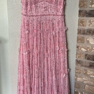 Mac Duggal Pink Embellished Wedding Dress
